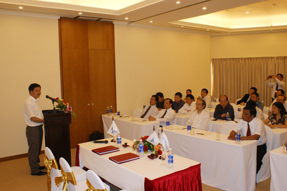 The contract signning ceremony for Package 1 - Improvement project of Navigation channel to the Bassac river 