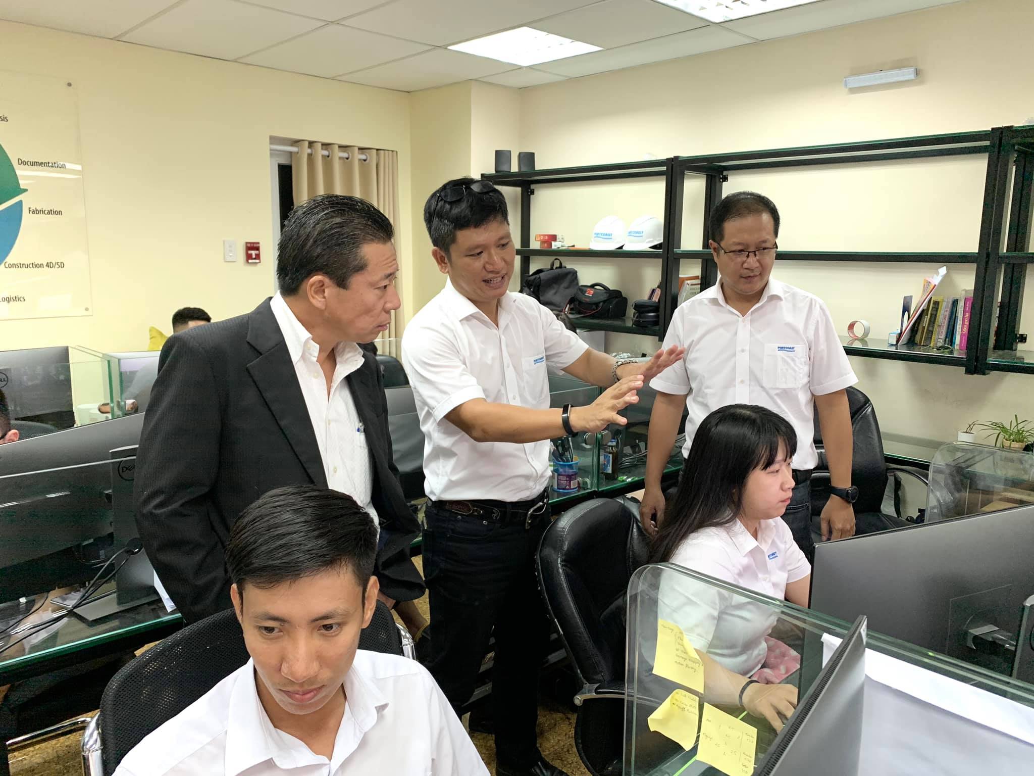 Myanmar Koei visited and work with Portcoast