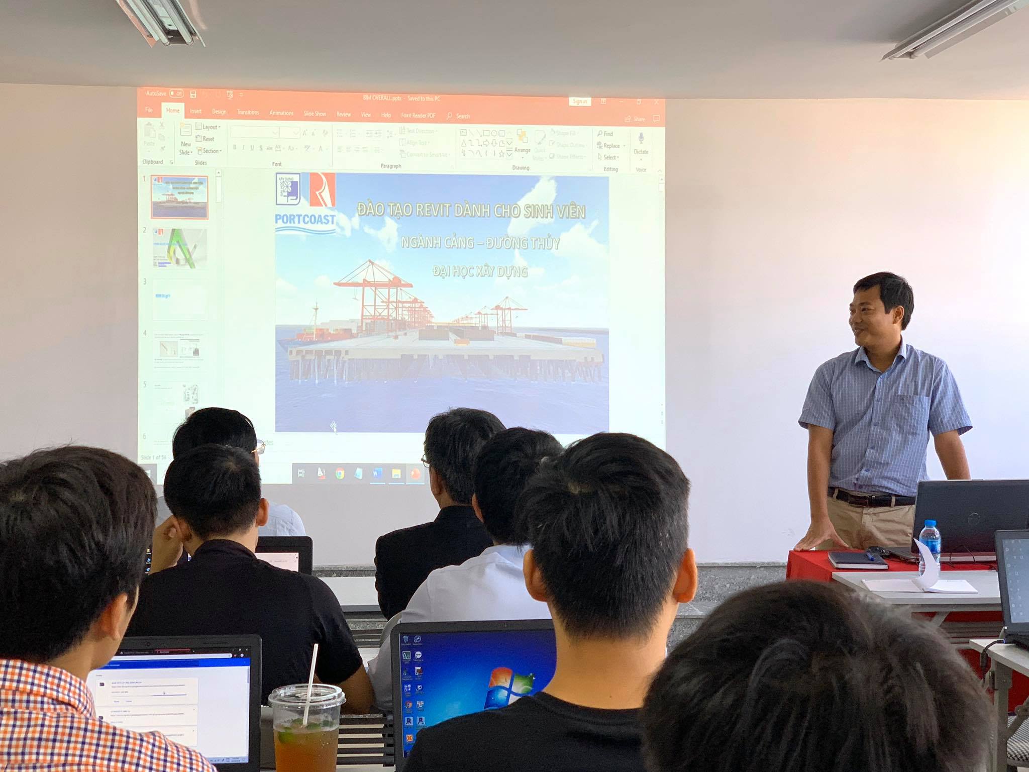 Opening of BIM - REVIT application training course sponsored by Portcoast