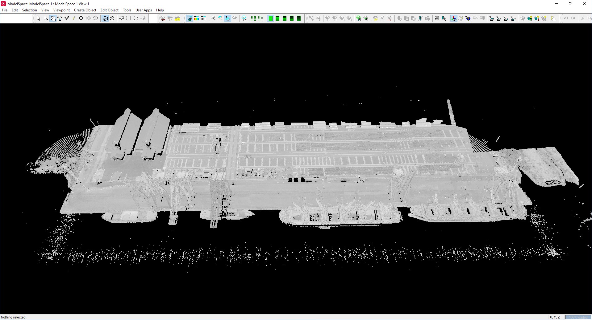 The raw point cloud data scanned from UAV Stormbee