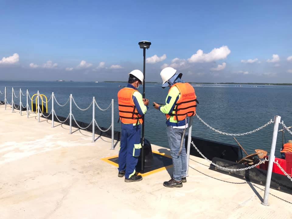 Bathymetric survey of Package F at LSP project.