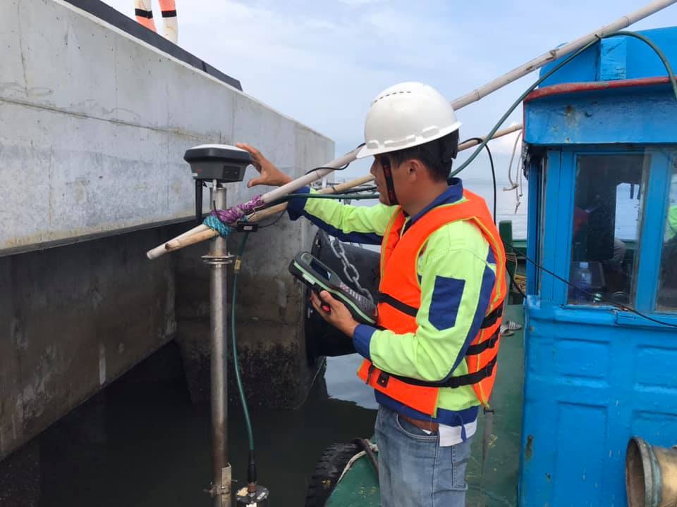 Bathymetric survey of Package F at LSP project.