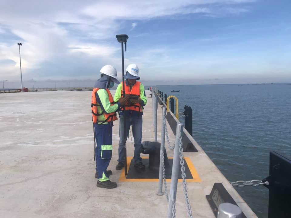 Bathymetric survey of Package F at LSP project.