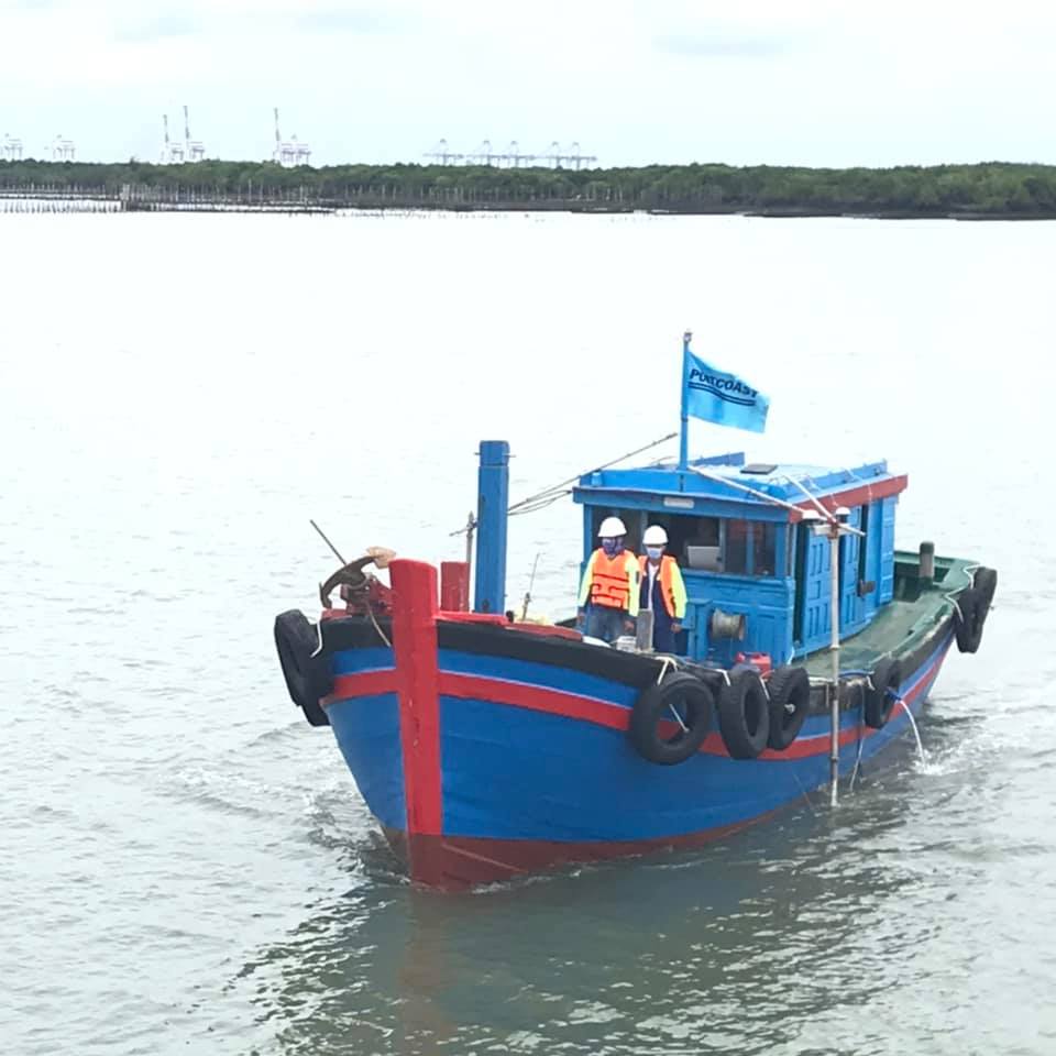 Bathymetric survey of Package F at LSP project.