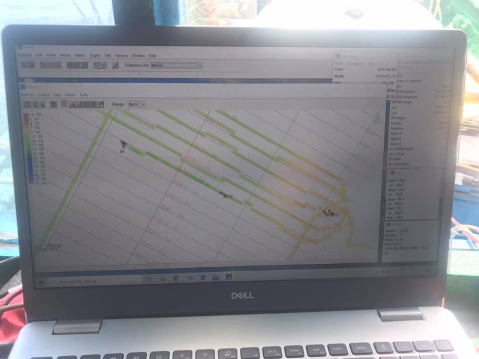 Bathymetric survey of Package F at LSP project.
