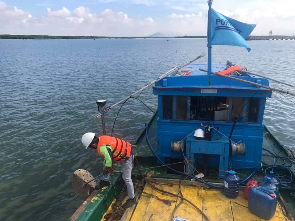 Bathymetric survey of Package F at LSP project.