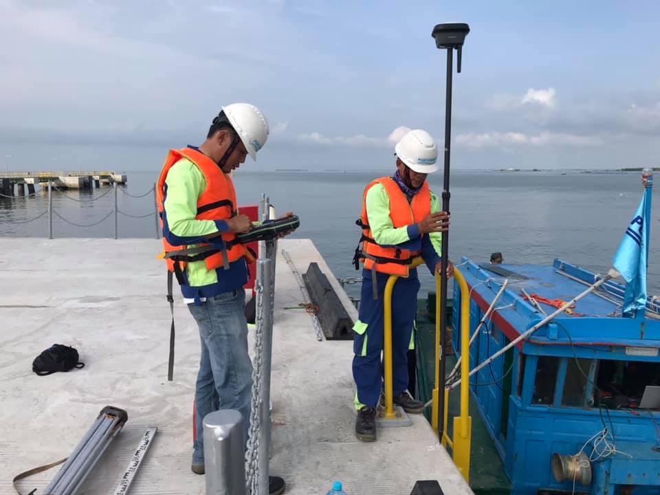 Bathymetric survey of Package F at LSP project.