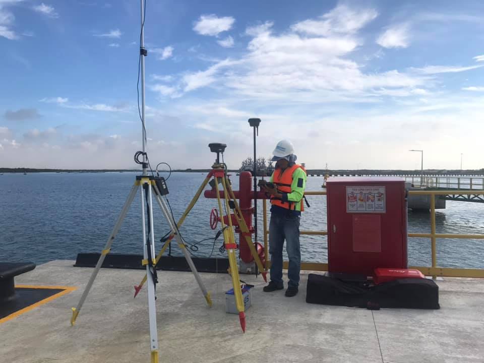 Bathymetric survey of Package F at LSP project.