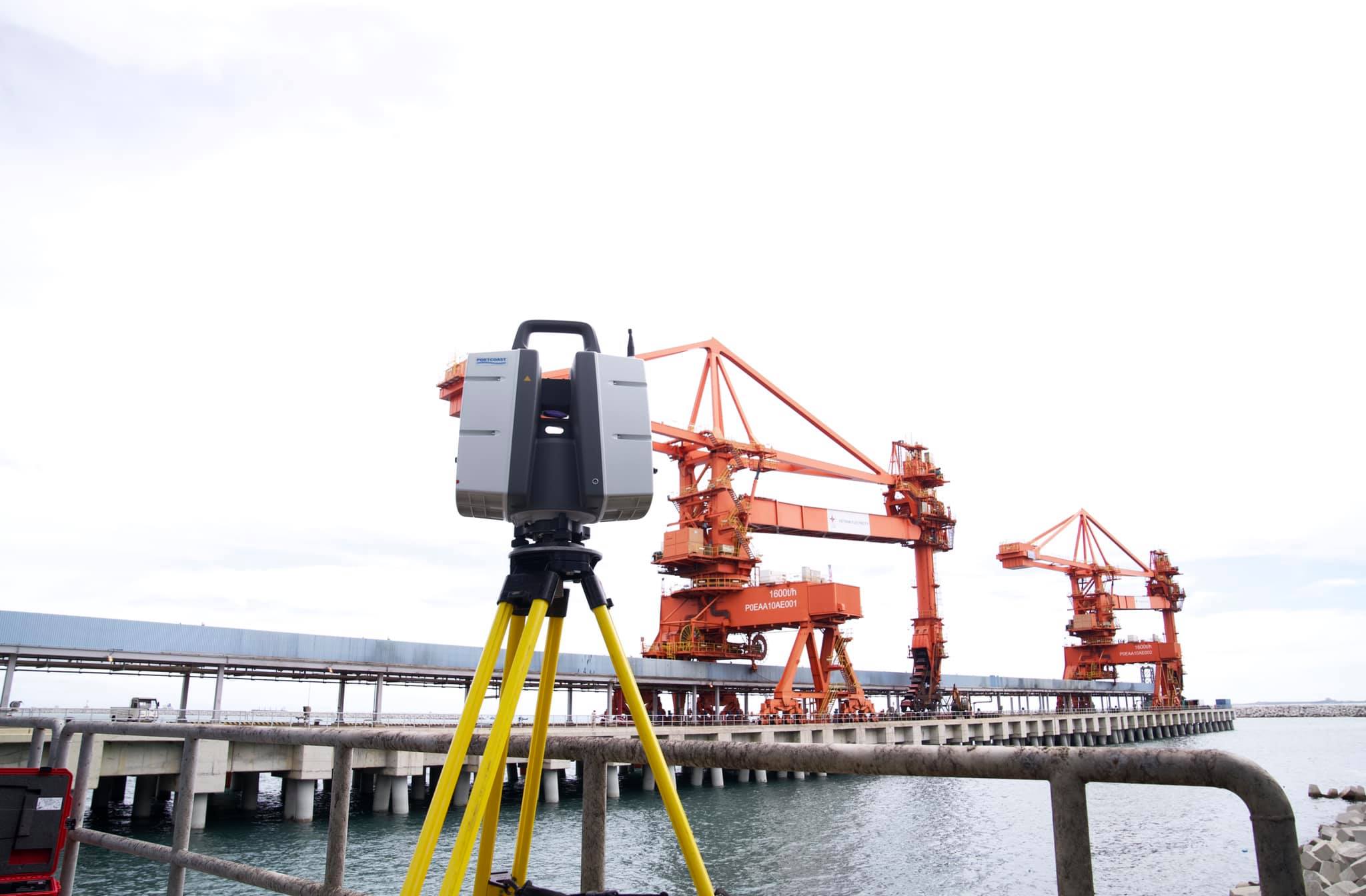 Portcoast conducts 3D laser scanning for the extension of Coal Depot Project at Vinh Tan 2 Thermal Power Plant
