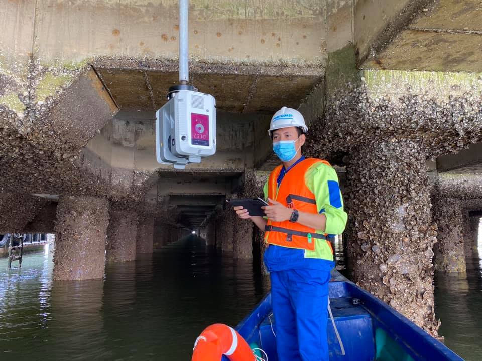 Portcoast carries out the 3D laser scanning at Posco Vietnam Port.