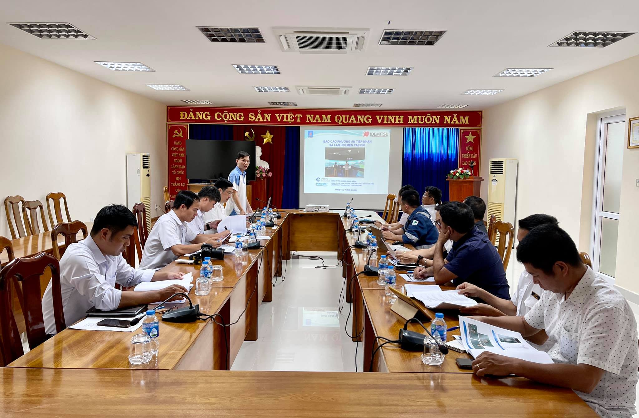 Portcoast has a meeting about Marine Safety Plan for the barge entering, leaving PTSC Downstream port