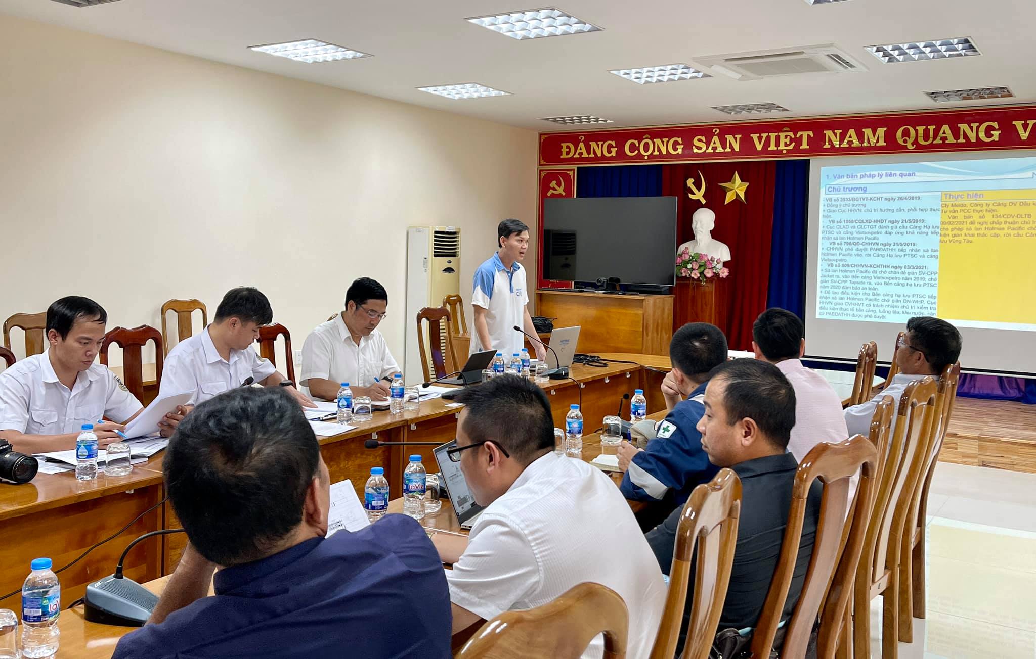 Portcoast has a meeting about Marine Safety Plan for the barge entering, leaving PTSC Downstream port