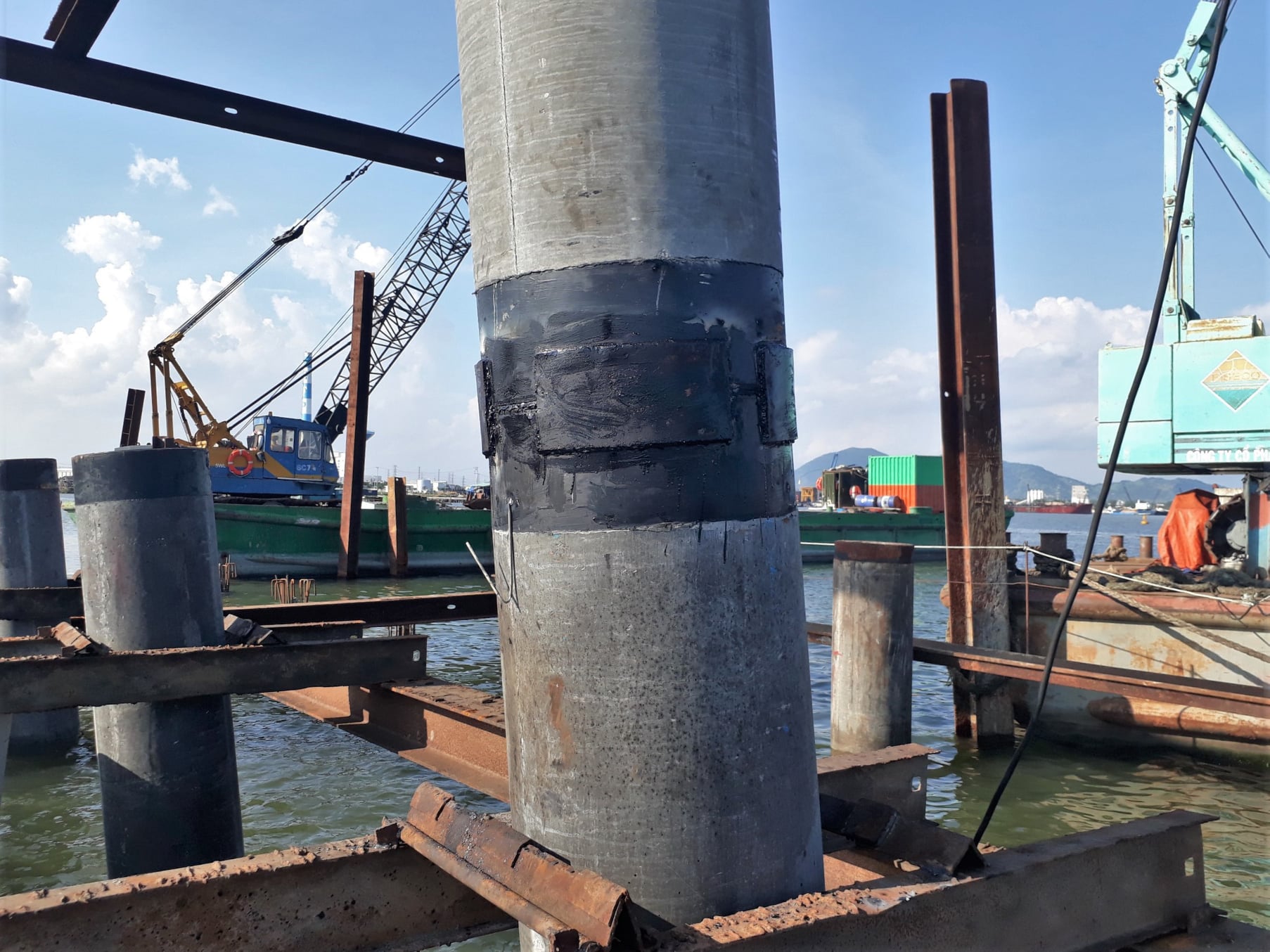 Supervision work at Bao Long - Phu My Domestic Port Construction