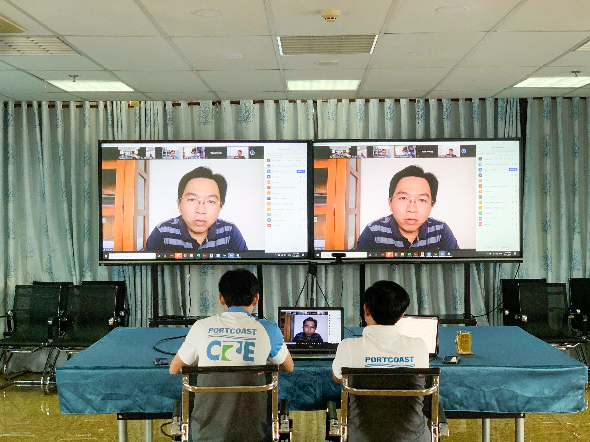 Meeting online to discuss about preparation works for construction of Sea Star International Seaport - Phase 1