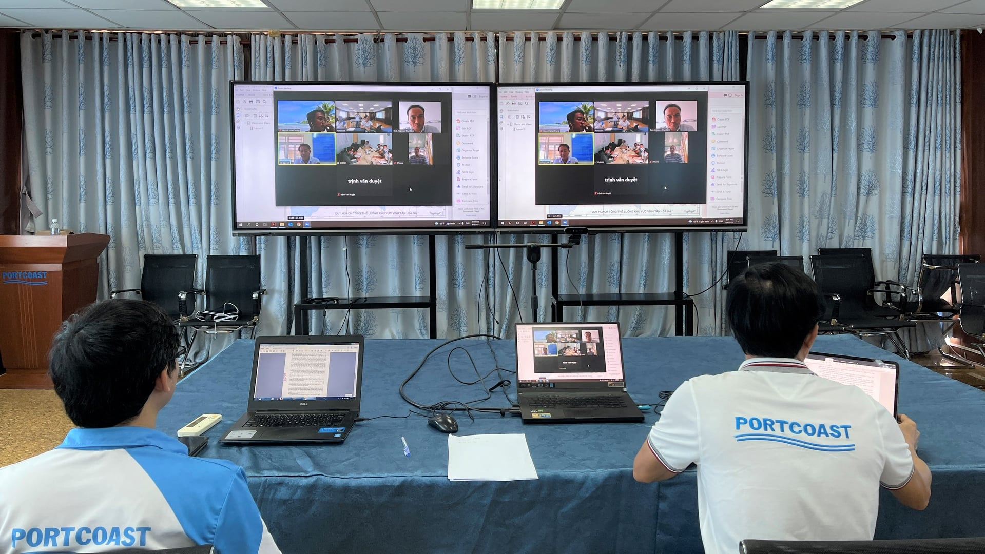 Portcoast and related parties discussed the pilot area and navigational channel to Ca Na Port