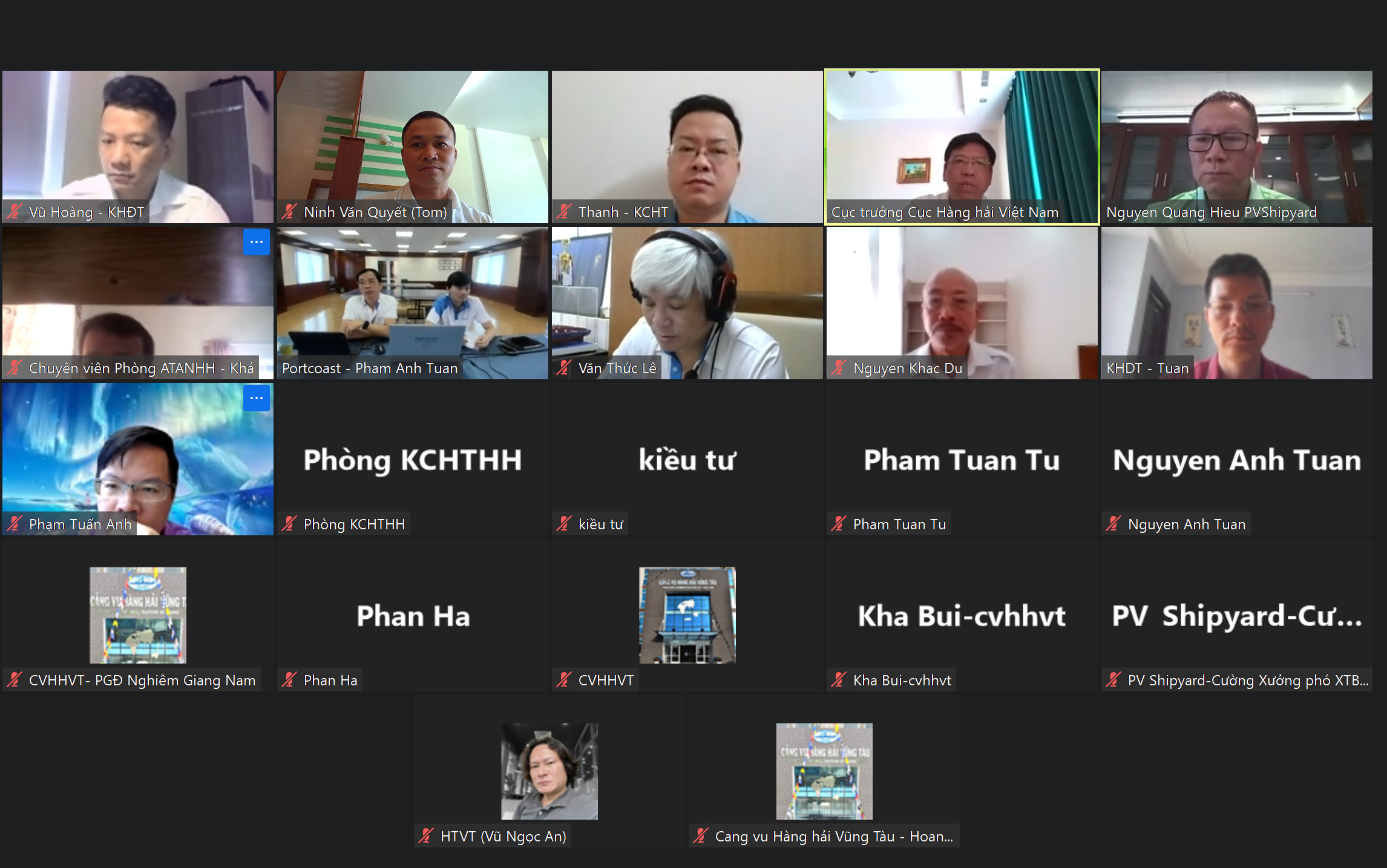Online meeting held by Mr. Nguyen Xuan Sang - Director of Vietnam Maritime Administration
