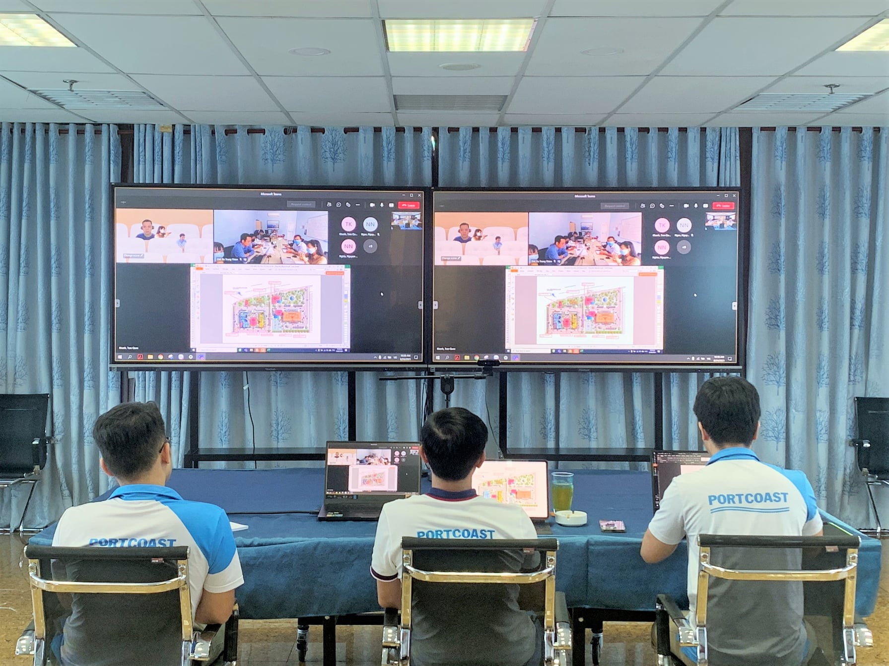 Portcoast with Trung Nam Ca Na International Seaport Joint Stock Company and the related Parties in the online meeting