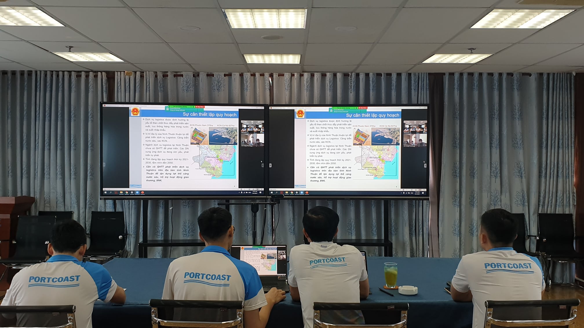 Portcoast had a meeting on developing logistics services and planning petroleum terminals in Ninh Thuan province.