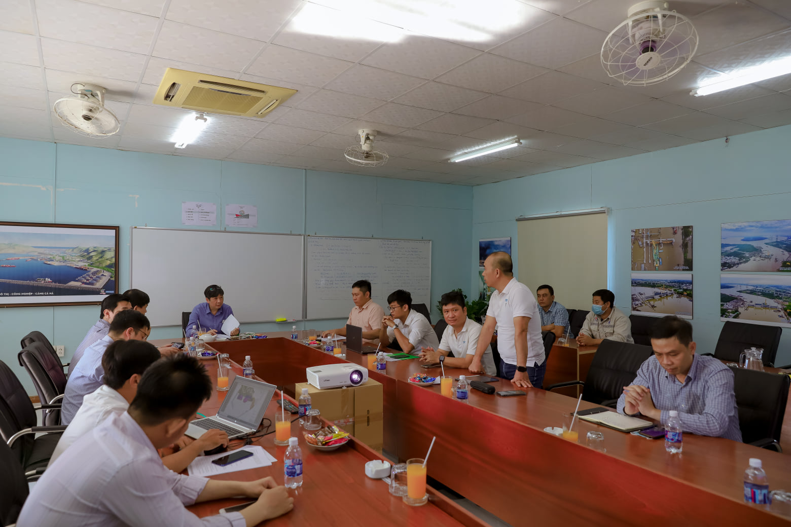 Inspection of work completion acceptance of the wharf of Ca Na General Port - Phase 1A