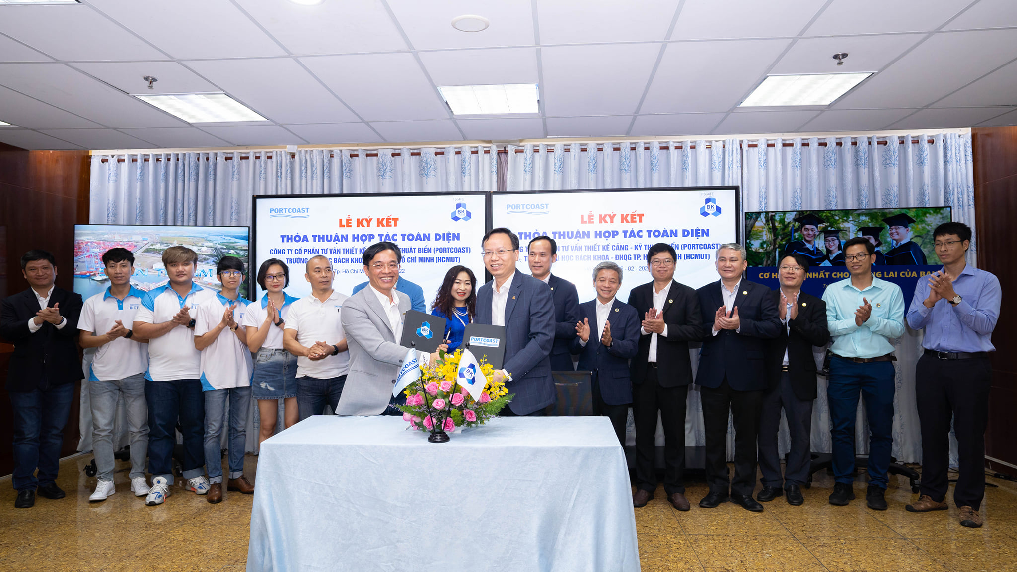 Portcoast Consultant Corporation (Portcoast) and Ho Chi Minh City University of Technology (HCMUT)  signed the Cooperation Agreement