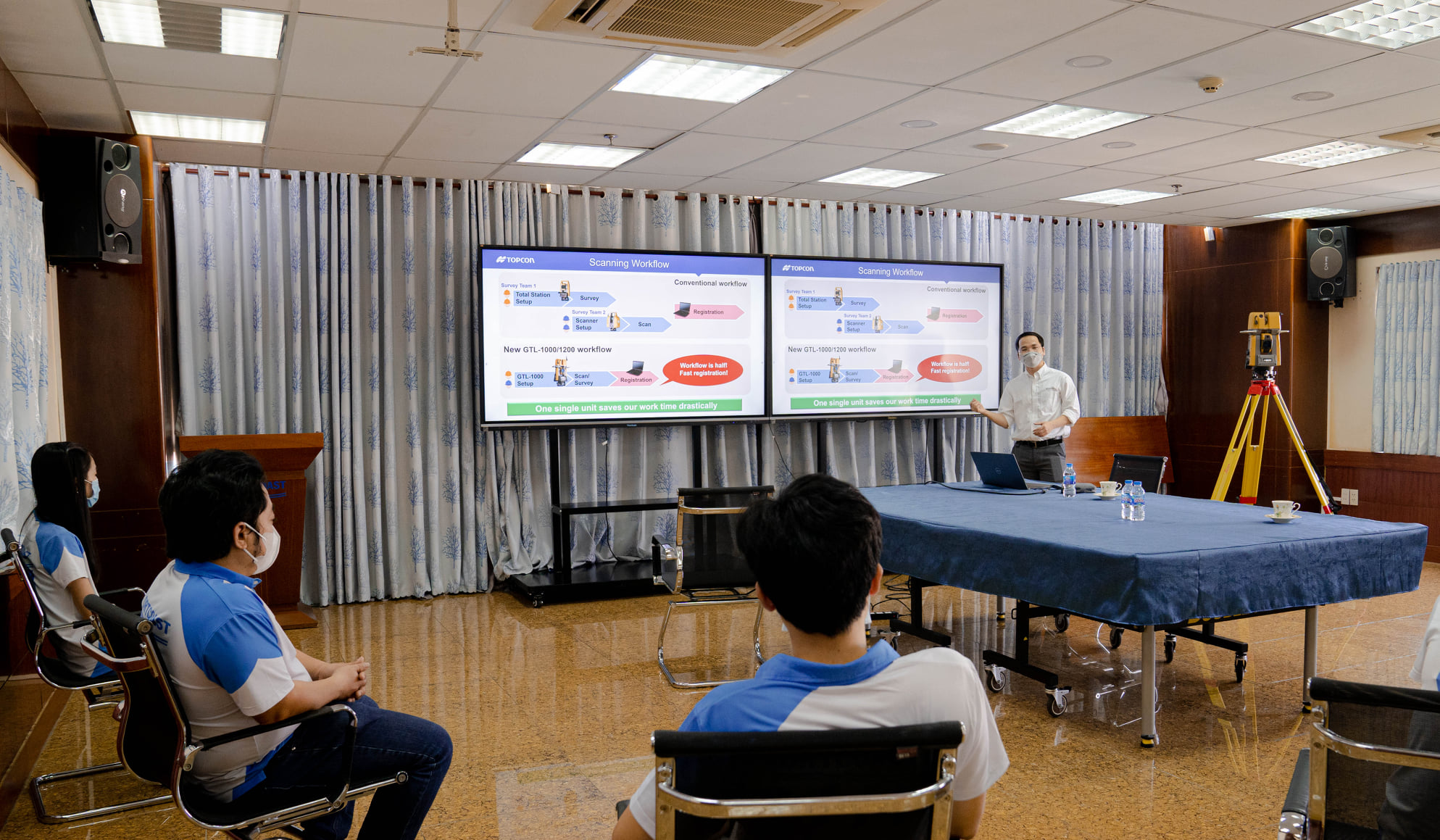 Topcon and Victory Instrument JSC presented to Portcoast about Topcon's newest equipment