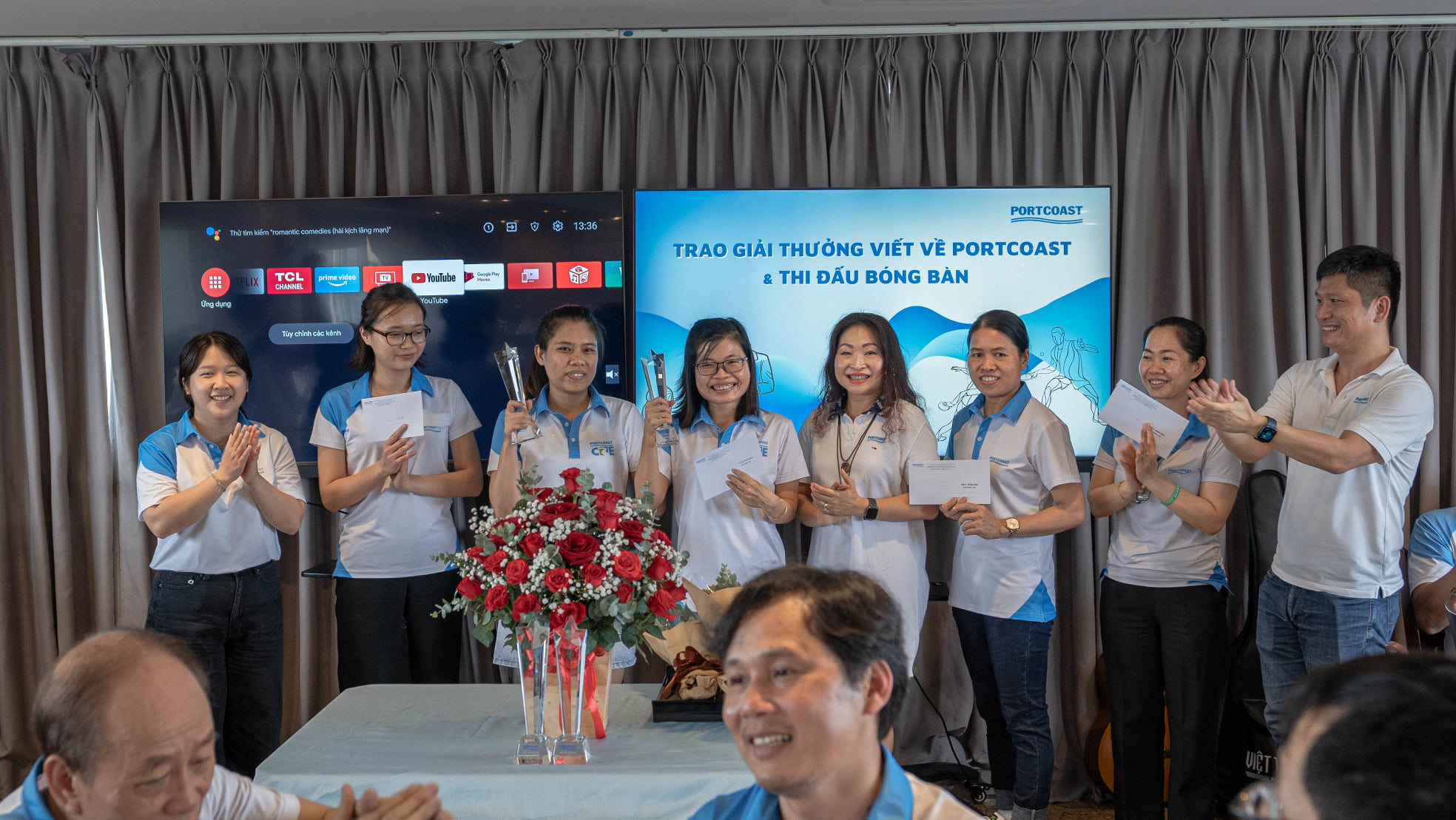 Birthday party for members born in February, March,  April and award prizes for Portcoast contest