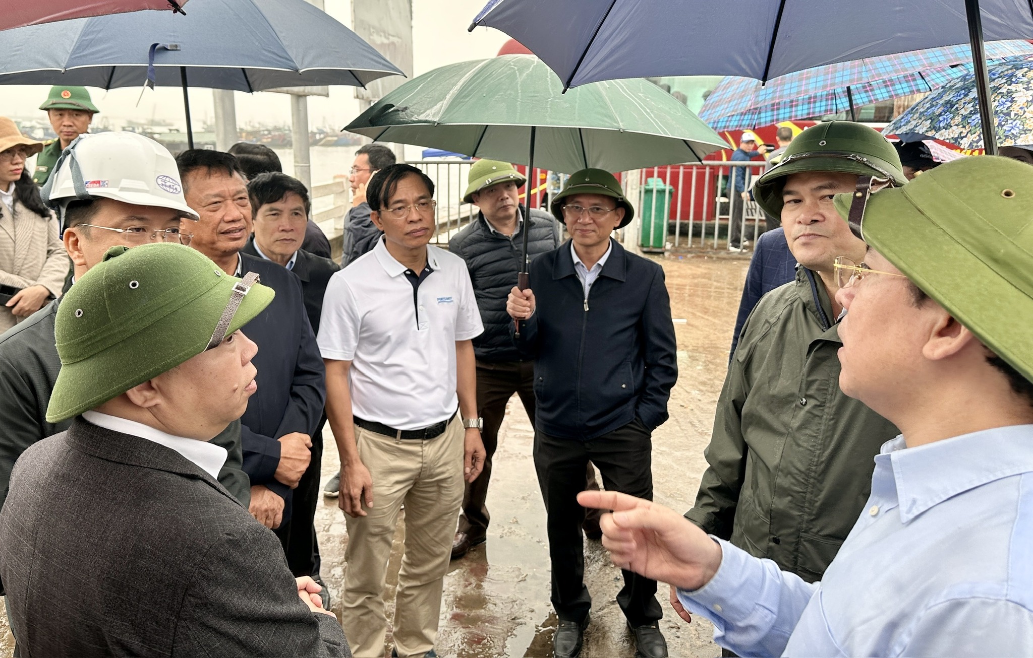 Portcoast together with Leaders of the MOT and the People's Committee of Quang Ninh Province inspect the construction site of Van Ninh General Port