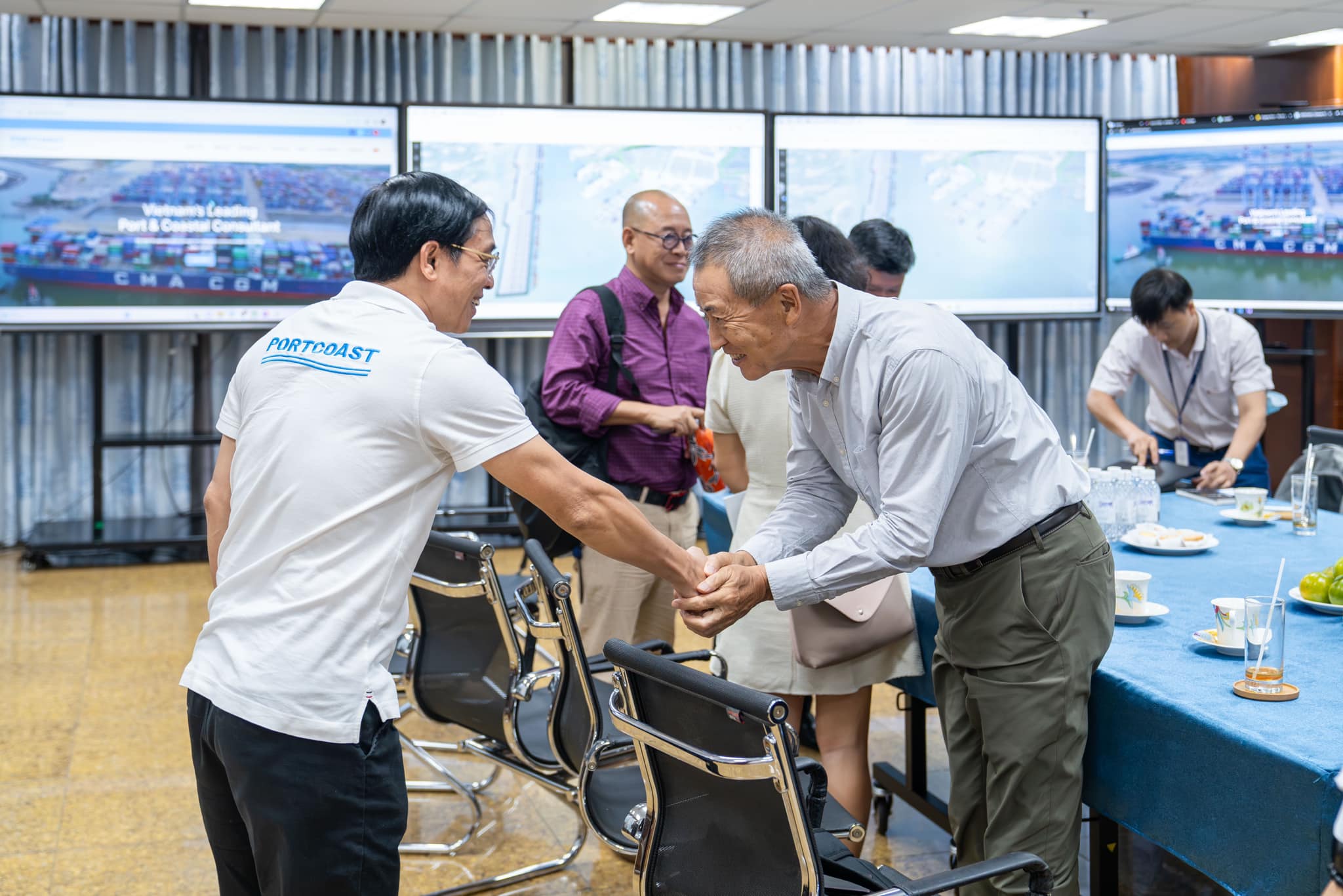 Portcoast had a meeting with the representatives from J-Spiral Steel Pipe, Vantage Holdings, Toyota Castle