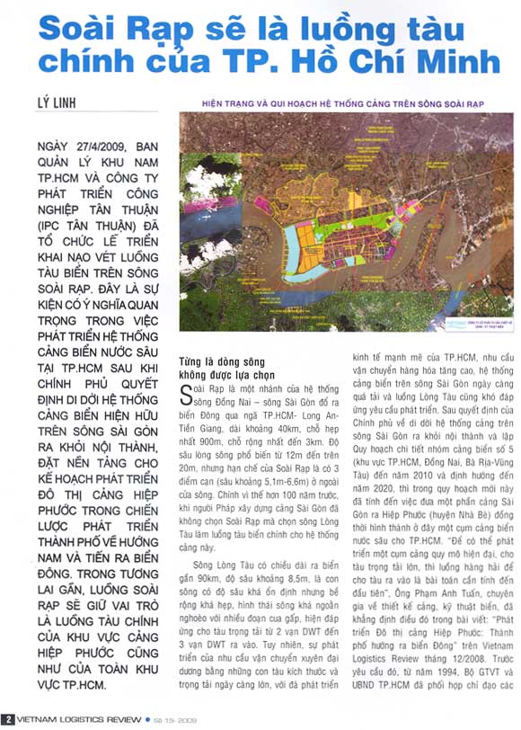 Soài Rạp sẽ là luồng tàu chính của TP. Hồ Chí Minh