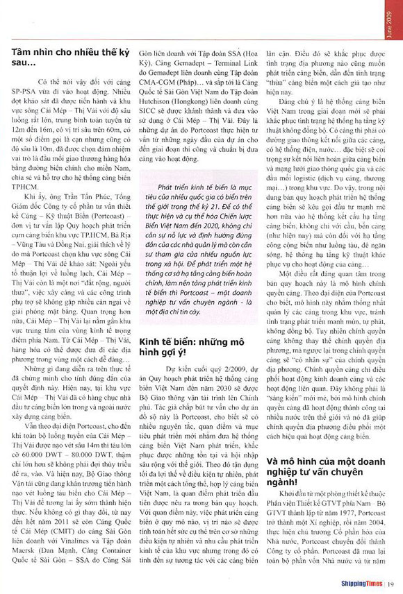 PORTCOAST - "ông lớn" trong tư vấn phát triển Cảng biển Việt Nam