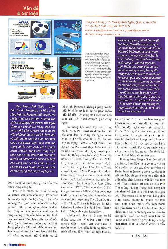 PORTCOAST - "ông lớn" trong tư vấn phát triển Cảng biển Việt Nam