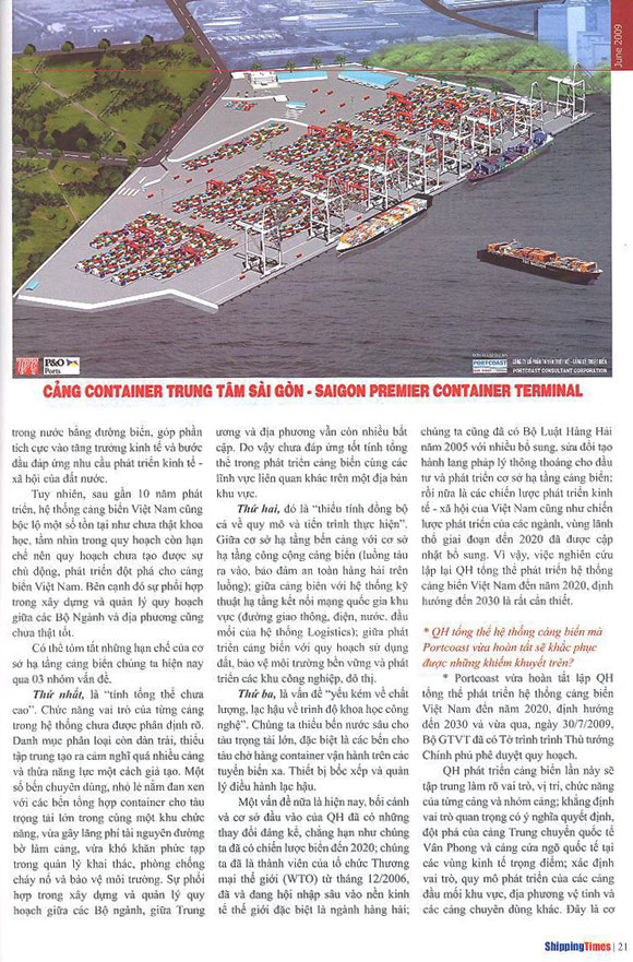 Portcoast has completed the Vietnam’s Sea Port System Planning Project