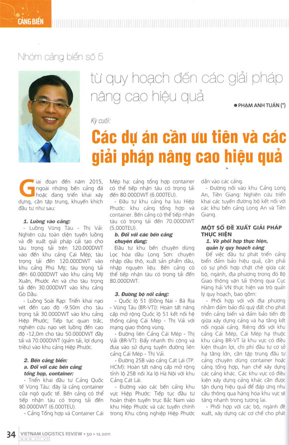 Nhóm cảng biển số 5 - Từ quy hoạch cho đến các giải pháp nâng cao hiệu quả (Kỳ cuối)