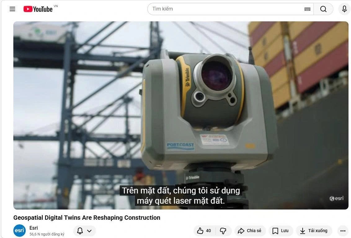 Portcoast ghi dấu ấn toàn cầu trên kênh chính thức của Esri