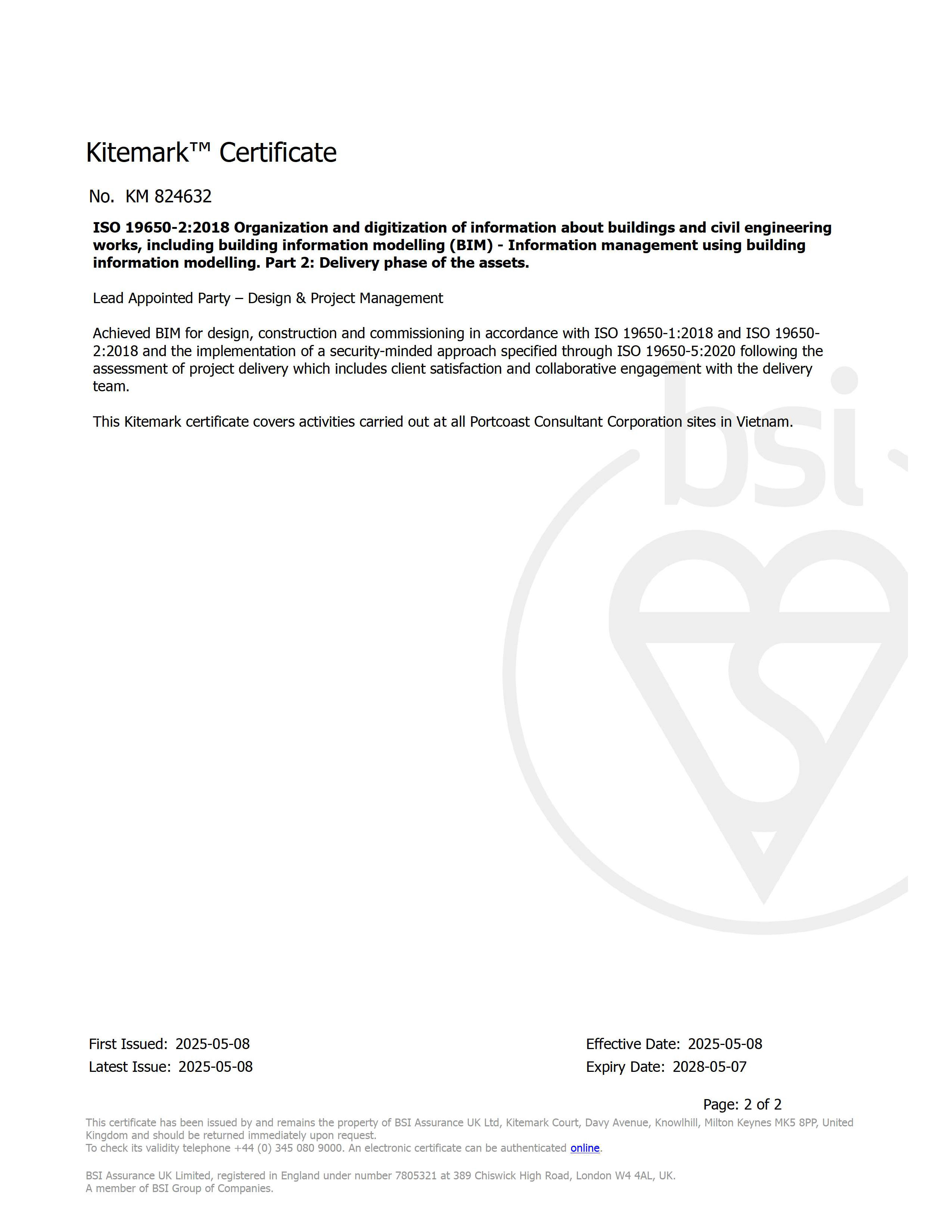 Portcoast Certificates